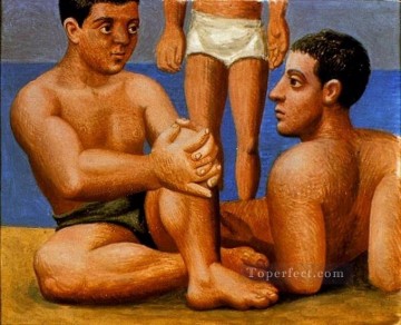 抽象的かつ装飾的 Painting - Deux baigneurs 1 1921 キュビズム